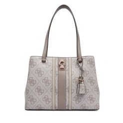 Torebka Guess. Brązowe torebki do ręki damskie Guess, z aplikacjami, klasyczne, bez dodatków. Za 499.99 zł.
