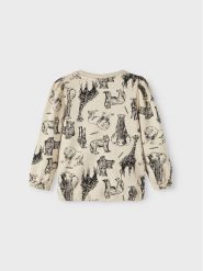 NAME IT Bluza 13212437 Beżowy Regular Fit. Brązowe bluzy dla dziewczynek Name it, bez wzorów, z bawełny, bez ramiączek, bez kaptura. Za 129.99 zł.