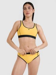 4F Góra od bikini damska - żółta S. Żółte bikini damskie 4f, na lato, s, bez wzorów. W wyprzedaży za 49.99 zł.