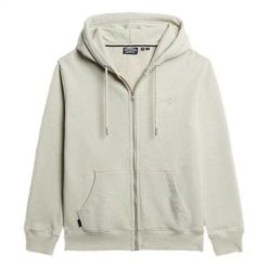 Bluza z kapturem z suwakiem z logo Superdry Essential. Brązowe bluzy męskie Superdry., xl, bez wzorów, z bawełny, z kapturem. Za 312.65 zł.