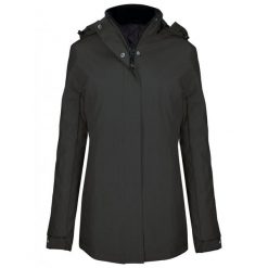 Parka dla kobiet Kariban. Czarne parki damskie KARIBAN, na zimę, bez wzorów, bez kaptura. Za 246.50 zł.