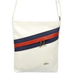 Grosso Bag Torebka Damska Biały. Białe torebki do ręki damskie Grosso Bag, w paski. Za 135.00 zł.