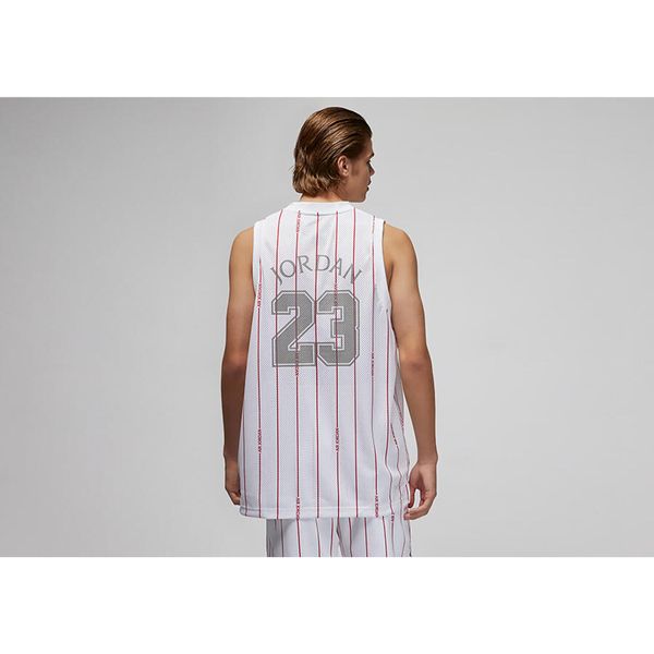 Koszulka męska nike air jordan essentials all over printed jersey white. Białe koszulki sportowe męskie Jordan, m, bez wzorów, z jersey, bez kołnierzyka, bez ramiączek, do koszykówki. Za 269.00 zł.