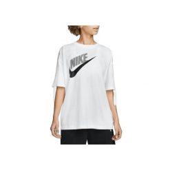 Koszulka Kobieta Nike Sportswear biały. Białe koszulki sportowe damskie Nike, bez wzorów, bez kołnierzyka, bez ramiączek. W wyprzedaży za 134.35 zł.