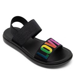 Sandały Nelli Blu. Czarne sandały dziewczęce Nelli Blu, bez zapięcia. Za 41.99 zł.