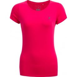 T-shirt damski TSD600 - różowy - Outhorn. Czerwone t-shirty damskie Outhorn, z bawełny. W wyprzedaży za 24.99 zł.