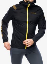 Kurtka do biegania męska La Sportiva Pocketshell Jacket. Czarne kurtki męskie La Sportiva, l, bez wzorów, bez kaptura. Za 810.20 zł.
