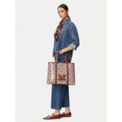 Torebka Max Mara Beachwear. Brązowe torebki do ręki damskie Max Mara Beachwear, bez wzorów, bez dodatków. Za 944.99 zł.
