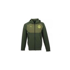 Kurtka dresowa Borussia Dortmund Tech. Zielone kurtki męskie Puma, l, bez wzorów, z dresówki, sportowe, bez kaptura. Za 355.70 zł.