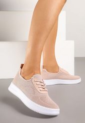 Różowe Buty Sportowe Sneakersy z Siateczkową Cholewką Eradwena. Czerwone obuwie sportowe damskie Born2be, bez wzorów, z jeansu. Za 54.99 zł.