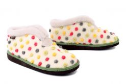 MANITU 340010-81 offwhite, kapcie damskie. Brązowe kapcie damskie Manitu, bez wzorów. Za 199.90 zł.