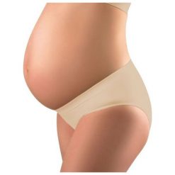 Figi dla kobiet w ciąży neutralne XL (ON-1056). Brązowe figi damskie Babyono. Za 38.57 zł.