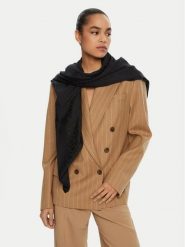 Calvin Klein Chusta K60K612971 Czarny. Czarne rękawiczki damskie Calvin Klein, bez wzorów, z materiału. Za 269.99 zł.
