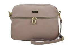 Listonoszka skórzana BARBERINI'S 979-18 pudrowa. Czerwone torebki shopper damskie Barberinis, bez wzorów, ze skóry, biznesowe, duże, bez dodatków. Za 229.99 zł.