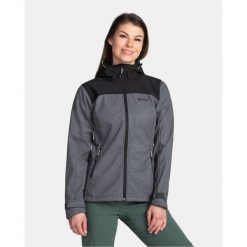 Damska kurtka softshell Kilpi RAVIA-W. Szare kurtki sportowe damskie Kilpi, xs, bez wzorów, z softshellu, bez kaptura, trekkingowe. Za 318.77 zł.