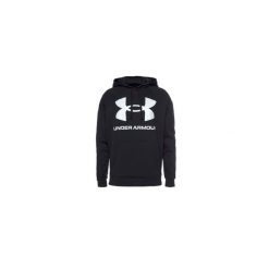 Bluza z kapturem Męska Under Armour Rival Fleece Big Logo Czarny. Białe bluzy sportowe męskie Under Armour, m, bez wzorów, z bawełny, z kapturem. Za 278.30 zł.