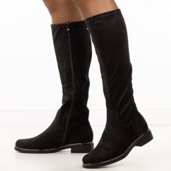 Czarne BkSu kozaki damskie Filippo Dkz7332/25. Czarne kozaki damskie Filippo, z jeansu, z okrągłym noskiem, bez obcasa, na obcasie. Za 279.00 zł.