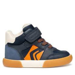 Sneakersy Geox. Niebieskie trampki i tenisówki chłopięce Geox, bez wzorów, bez zapięcia. Za 169.99 zł.