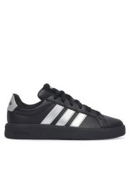 Adidas Sneakersy Grand Court 3.0 Shoes Junior KI7201 Czarny. Czarne buty sportowe dziewczęce Adidas, bez wzorów, ze skóry, bez zapięcia. Za 179.99 zł.