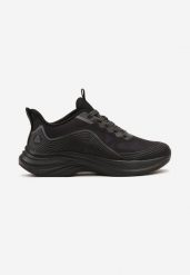 Czarne Buty Sportowe Sneakersy Ozdobione Tłoczonym Wzorem Axevia. Czarne buty sportowe męskie Born2be, z dresówki, bez zapięcia. Za 99.99 zł.