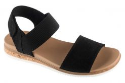 Sandały damskie, Desert Kiss Low-Top Look. Brązowe sandały damskie Skechers, bez wzorów, z materiału, bez obcasa, bez zapięcia. Za 199.99 zł.