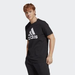 Koszulka męska adidas Essentials Single Jersey Big Logo Tee. Białe koszulki sportowe męskie Adidas, m, bez wzorów, z bawełny, bez kołnierzyka, bez ramiączek. Za 116.40 zł.