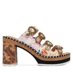 Klapki Laura Vita. Brązowe klapki damskie Laura Vita, bez wzorów, bez obcasa. Za 439.99 zł.