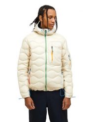Kurtka Peak Performance puchowa męska Helium Utility Down Hood beżowa - XXL. Brązowe kurtki męskie Peak Performance, l, bez wzorów, z materiału, eleganckie, bez kaptura. Za 1,189.00 zł.