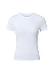 Opus Koszulka - Samuna Kobiety Bawełna biały, 36. Białe t-shirty damskie Opus, bez wzorów, z bawełny, eleganckie, bez kołnierzyka. Za 179.95 zł.