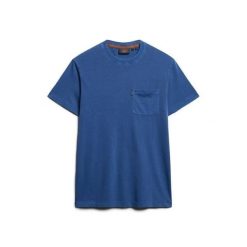T-shirt z kieszonką w odcieniu wyblakłym Superdry Essential. Niebieskie t-shirty męskie Superdry., m, bez wzorów, bez kołnierzyka. Za 148.40 zł.