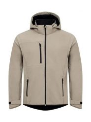 Clique Classic Softshell 2 w 1 Kurtka - Sand. Brązowe kurtki męskie CLIQUE, s, bez wzorów, z polaru. Za 375.19 zł.