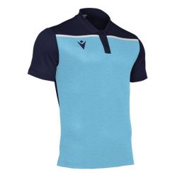 Polo Macron jumeirah. Niebieskie koszulki polo męskie Macron, m, bez wzorów, bez kołnierzyka, bez ramiączek. Za 194.00 zł.