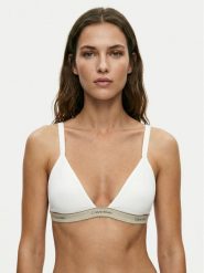 Calvin Klein Underwear Biustonosz braletka LV00QF8369 Biały. Białe biustonosze Calvin Klein Underwear, bez wzorów, z bawełny. Za 159.99 zł.