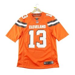 Second life - Nike koszulka piłkarska męska NFL Cleveland Browns - Stan dobry. Brązowe koszulki sportowe męskie Nike, l, bez wzorów, z jeansu, bez kołnierzyka, bez ramiączek, do piłki nożnej. Za 298.16 zł.