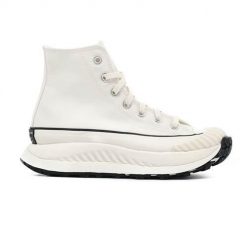 Buty do chodzenia damskie Converse Chuck 70 Atcx HI. Białe obuwie sportowe damskie Converse, bez wzorów, z bawełny, trekkingowe. Za 299.00 zł.