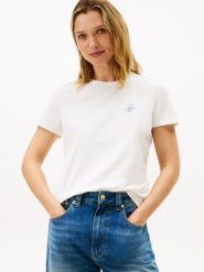 Tommy Hilfiger Koszulka Kobiety Dżersej biały, XS. Białe t-shirty damskie Tommy Hilfiger, xs, bez wzorów, z dżerseju, eleganckie, bez kołnierzyka. Za 139.95 zł.