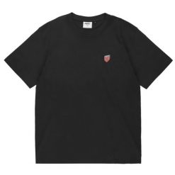 T-shirt sportowy z krótkim rękawem męski Small Shield T-shirt. Czarne t-shirty męskie Prosto., m, bez wzorów, z bawełny, sportowe, bez kołnierzyka. Za 114.99 zł.