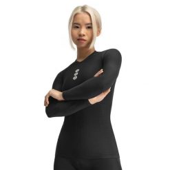 Damska termoaktywna rowerowa podkoszulka potówka gravel Kolarstwo Siroko Clotte. Czarne bielizna termoaktywna damska SIROKO, bez wzorów, z materiału, rowerowe. W wyprzedaży za 127.99 zł.