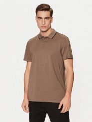 Guess Polo M4YP40 KARS0 Brązowy Regular Fit. Brązowe koszulki polo męskie Guess, m, z aplikacjami, z syntetyku, bez ramiączek. Za 209.99 zł.