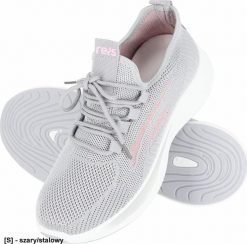 BSCORA - Półuty sportowe CORA damskie dziany materiał tekstylny wciągane ze sznurówkami podeszwa tworzywo PVC lekkie wygodne idealne w pracy i na codz. Obuwie sportowe damskie Reis, bez wzorów, z materiału. Za 71.09 zł.