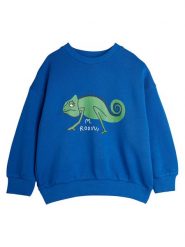 MINI RODINI Bluza 2522016660 Niebieski Regular Fit. Niebieskie bluzy dla chłopców Mini Rodini, bez wzorów, z bawełny, bez ramiączek, bez kaptura. Za 169.99 zł.