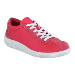 Buty do chodzenia damskie Ecco Sneaker Soft Zero Leder. Czerwone obuwie sportowe damskie ecco, bez wzorów, z jeansu, trekkingowe. Za 566.00 zł.