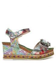 Laura Vita Espadryle Hacdeo 09 Srebrny. Szare sandały damskie Laura Vita, bez wzorów, ze skóry, bez obcasa, bez zapięcia. W wyprzedaży za 269.99 zł.
