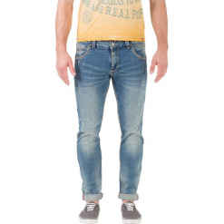 Dżinsy "Edward" - Slim fit - w kolorze niebieskim. Niebieskie jeansy męskie Timezone. W wyprzedaży za 136.95 zł.