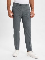 Finshley & Harding spodnie garniturowe z zawartością wełny dziewiczej - Mitch Mężczyźni Modern Fit zielony, 98. Zielone eleganckie spodnie męskie Finshley & Harding, m, bez wzorów, z wełny. Za 349.95 zł.
