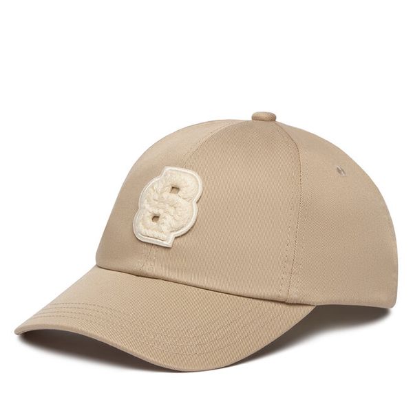 Czapka z daszkiem BOSS. Brązowe czapki i kapelusze damskie Boss, bez wzorów. Za 142.99 zł.