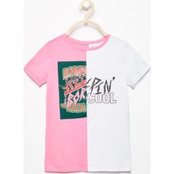 Dwukolorowy t-shirt - Różowy. T-shirty damskie marki bonprix. W wyprzedaży za 14.99 zł.