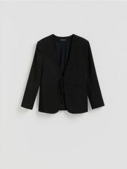 Marynarka z lyocellem - czarny. Czarne żakiety damskie Reserved, l, bez wzorów, z lyocellu. Za 179.99 zł.