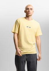 Koszulka sportowa męska Prosto Crack Box Logo z krótkim rękawem. Żółte koszulki sportowe męskie Prosto., m, z aplikacjami, z bawełny, bez kołnierzyka, bez ramiączek. Za 124.99 zł.
