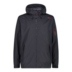 Kurtka przeciwdeszczowa z kapturem CMP. Czarne kurtki męskie CMP, xl, bez wzorów, sportowe, z kapturem. Za 340.00 zł.